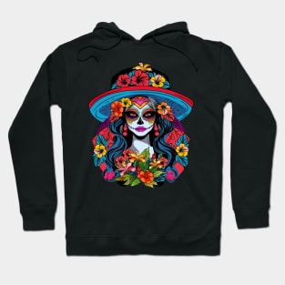 La Catrina with flowers Hoodie